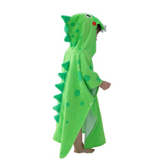 LOLANTA crocodile hooded towel for kids at the beach, soft and absorbent.
