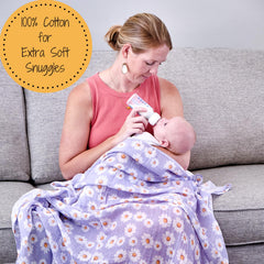 LollyBanks cotton muslin texture close-up highlights breathable, lightweight fabric for all-day comfort.