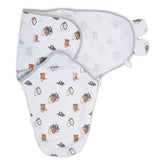 LollyBanks cowboy-swaddle fabric close-up shows soft organic cotton for gentle skin.