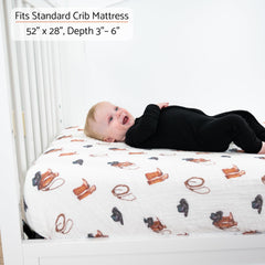 LollyBanks machine-washable crib sheet offers quick drying and easy nursery cleanup