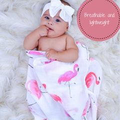 LollyBanks muslin swaddle fabric texture close-up highlights breathable fabric for comfort.