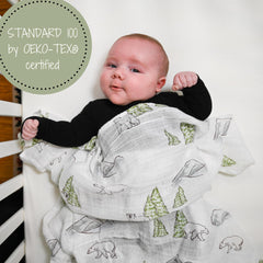 LollyBanks polar bear swaddle with breathable cotton for everyday comfort