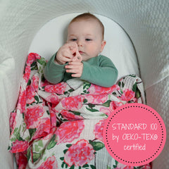 LollyBanks swaddle in use demonstrates versatility as burp cloth and nursing cover.