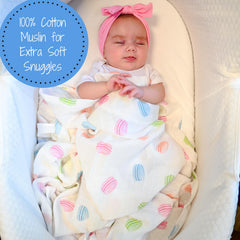 LollyBanks swaddle captures burp cloth and snuggle use in everyday moments.