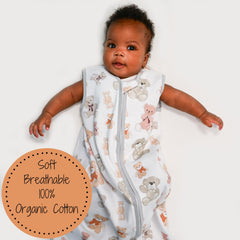 LollyBanks two-way zip sleep sack eases dressing and diaper changes.