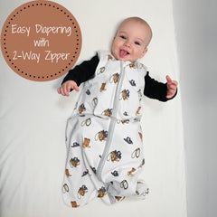 LollyBanks western design sleep sack showing playful cowboy outfit for neutral bedtime style.