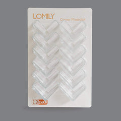 LOMILY edge bumper on table corner provides discreet safety.