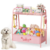 Lomivra dog toy basket front view showcasing spacious storage for toys and accessories.