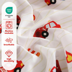 LONAVA bed-in-a-bag twin layout with fitted sheet.