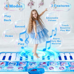Lonfliness piano play mat with adjustable volume for comfortable sharing