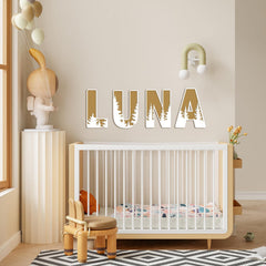 Longan Craft diy wooden letters painting surface close up suggests customizable crafts for kids.