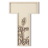 Longan Craft layered 12-inch flowered letter ready as wall decor