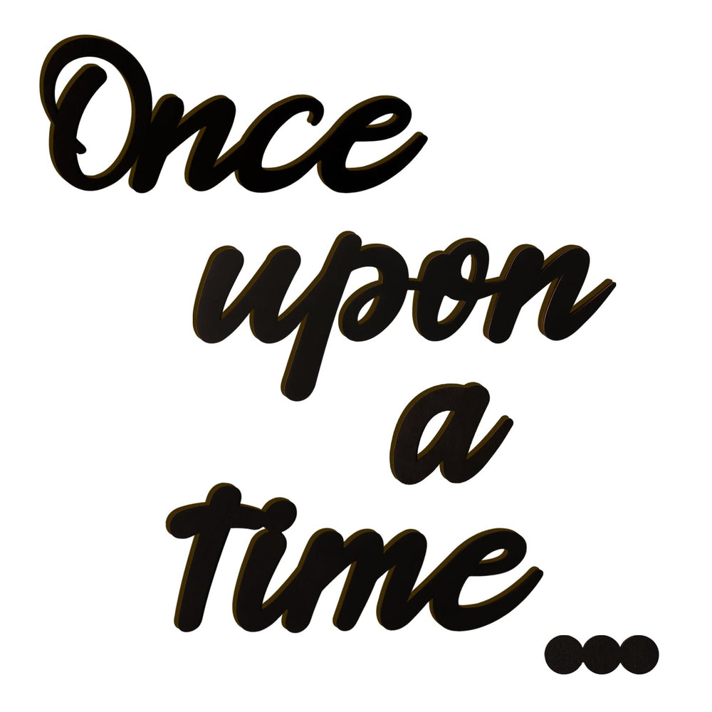 Longan Craft Once Upon a Time Sign black wood wall decor for reading corner