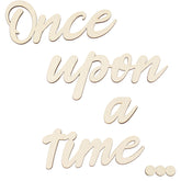 Longan Craft Once Upon a Time Sign wall decor adds warm storytelling charm to a nursery