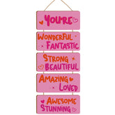 Longan Craft pink room decor wood plaques collection inspires daily motivation in kids' rooms