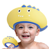 Lonlown baby shower cap dinosaur design keeps hair neat during bath time.