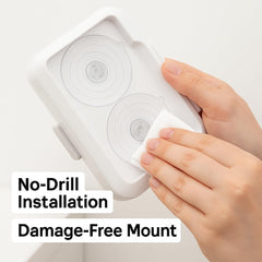 Loo dispenser with matte finish adds stylish touch to any bathroom.