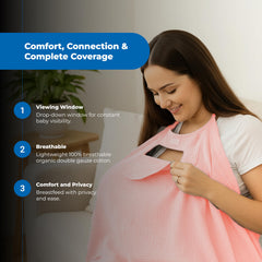 Lookee Looky nursing cover folded compactly for travel and on the go