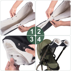 LooKu stroller hand muff universal size fits most strollers.