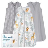 Looxii Baby Sleep Sack 0.5 Tog front view shows breathable cotton softness.