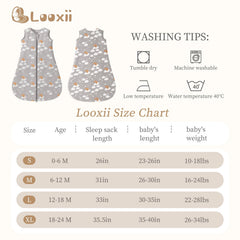 Looxii baby sleep sack durable quilt pattern keeps filling evenly.