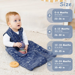 Looxii baby sleep sack legroom design enables gentle movement in bed