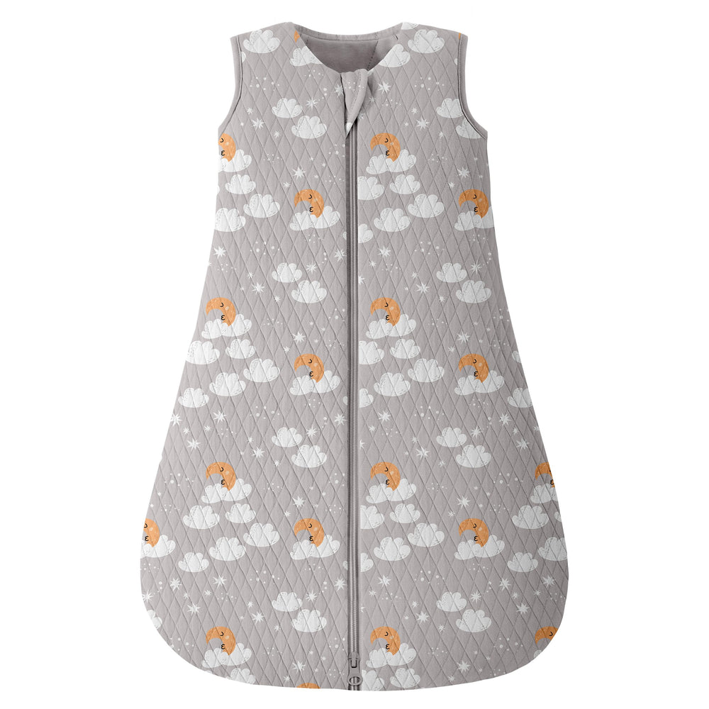 Looxii baby sleep sack fabric close-up highlights soft cotton exterior for gentle skin contact.