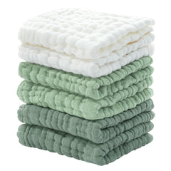 Looxii muslin baby washcloths soft texture for gentle baby skin care and cleansing.