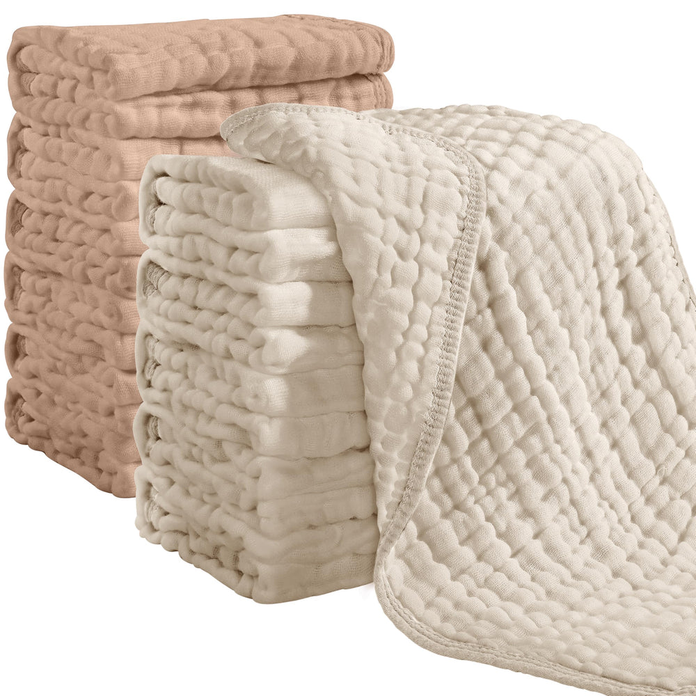 Looxii Muslin Burp Cloths soft closeup shows skin-friendly cotton texture for sensitive baby skin