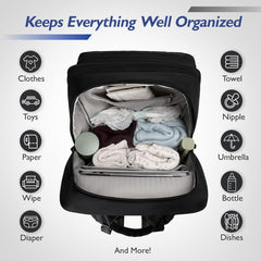 LORADI Dad Diaper Backpack with luggage sleeve for travel compatibility