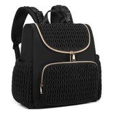 LORADI diaper bag front view showing organized exterior pockets for quick access to baby essentials
