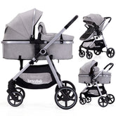 LORTSYBAB 2-in-1 stroller folded for travel and storage