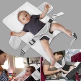 LoTanop toddler airplane bed assembly shows quick setup on a plane tray for calm seating.