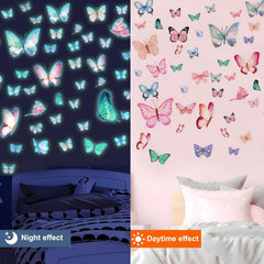 Lotusamber glow butterfly PVC material ensures safe, easy-to-clean wall decor
