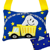 LouGoose Kids Tooth Fairy Pillow with dump truck design adds bedtime excitement and ritual.