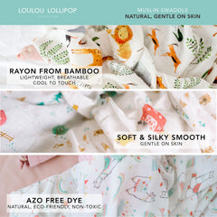 Loulou Lollipop world-map swaddle nursery-scene highlights gender-neutral design and cozy textile.