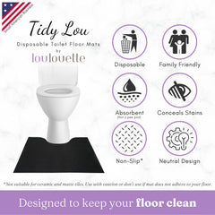 Loulouette Tidy Lou absorbent fabric traps drips for quick cleanup.