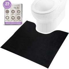 Loulouette Tidy Lou disposable mats pack in black keeps bathrooms clean and protected.