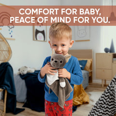 Love By Emi 4-in-1 sound machine, plush, blanket, and pacifier holder.