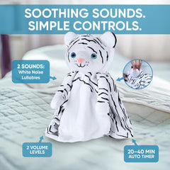 Love By Emi four-in-one plush serves as security blanket and pacifier holder.