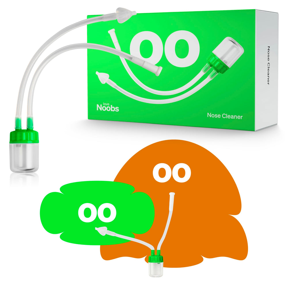 Love Noobs Nose Sucker with soft-tip for safe newborn nasal care.