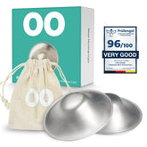 Love Noobs original silver nursing cups close-up showing copper layer durability.