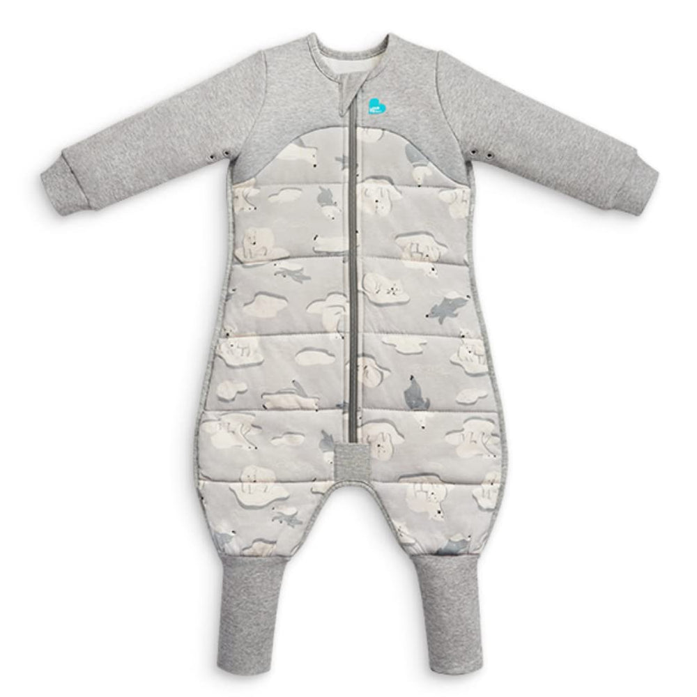 Love to Dream Extra Warm Sleep Suit gray fabric closeup, cozy warmth for cold-room nights
