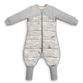 Love to Dream Extra Warm Sleep Suit gray fabric closeup, cozy warmth for cold-room nights
