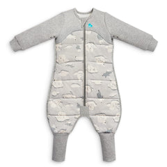 Love to Dream Extra Warm Sleep Suit gray fabric closeup, cozy warmth for cold-room nights