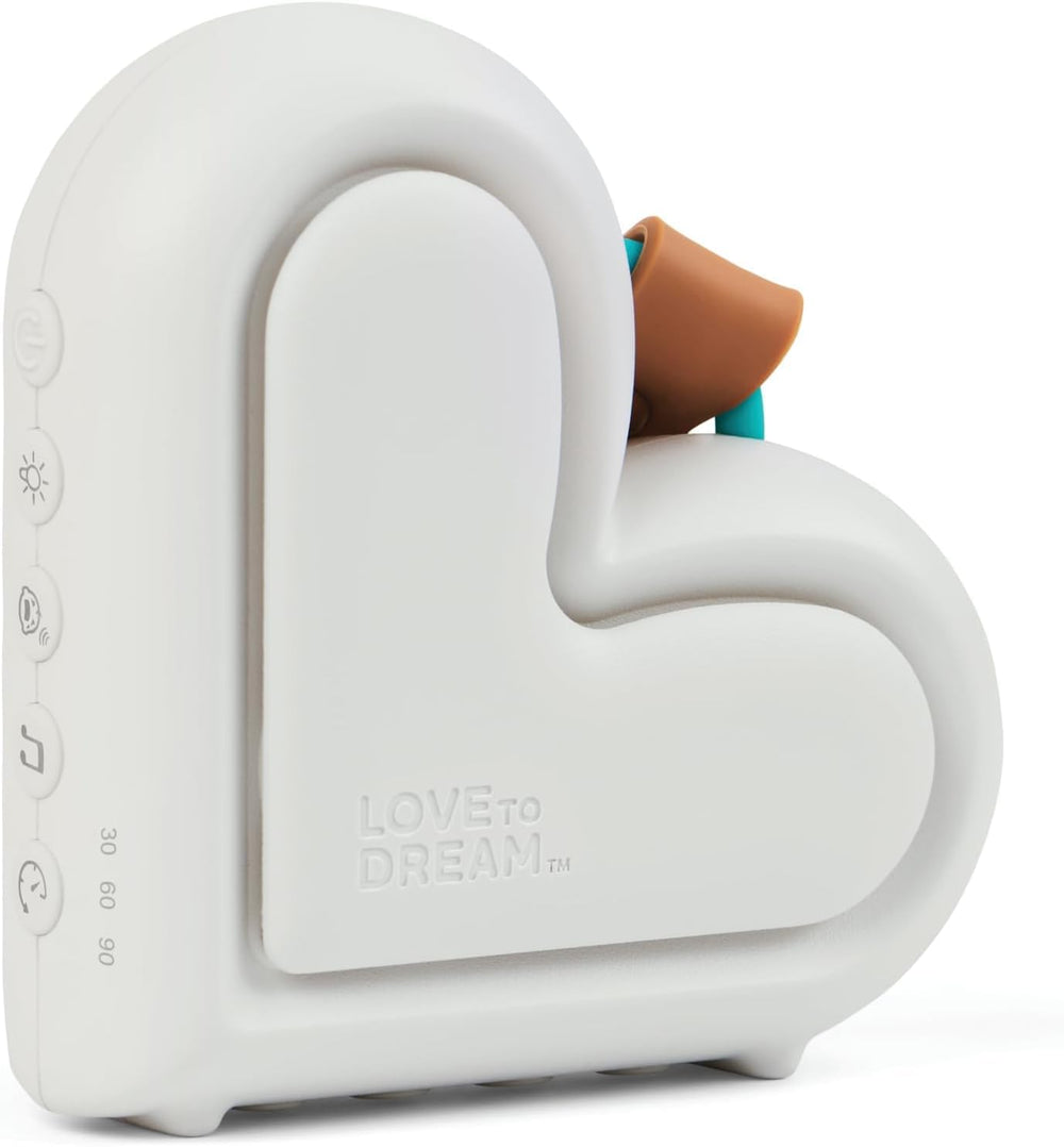Love to Dream Sleep Machine front view highlights compact bedside design for easy use.