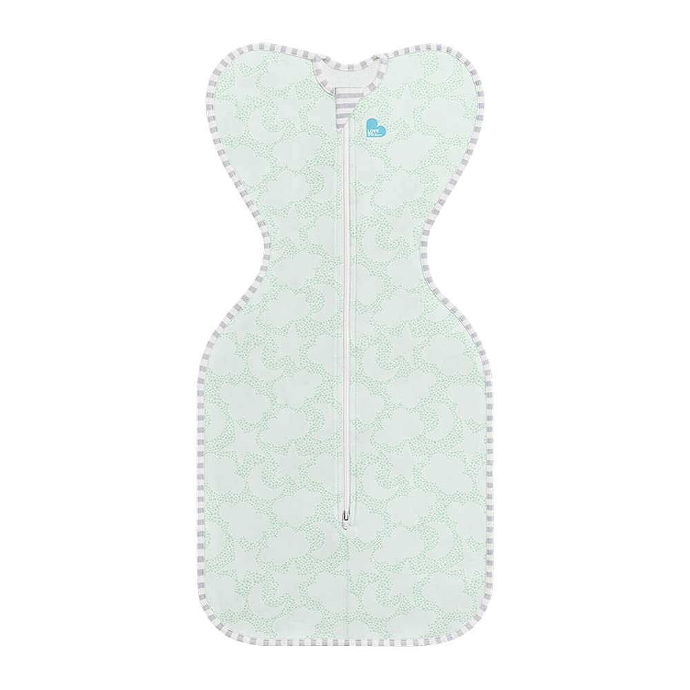 Love to Dream Swaddle Up arm-up design in mint, soothing baby.