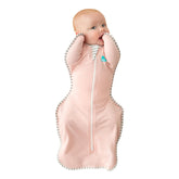 Love to Dream Swaddle Up in dusty pink front view shows snug night comfort.