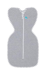 Love to Dream Swaddle Up gray sleep sack on newborn for cozy snugness