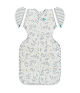 Love to Dream Swaddle Up Transition Bag Grey Seal closed for secure night sleep.